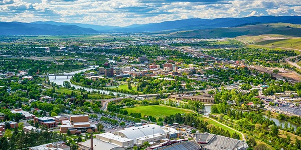 Aerial view of Montana