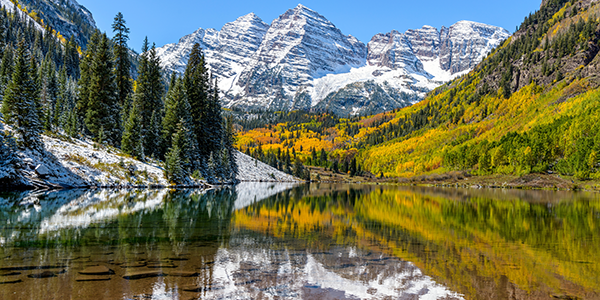 Lake in Maroon Bells Colorado | States Best and Worst Auto Refinance Rates