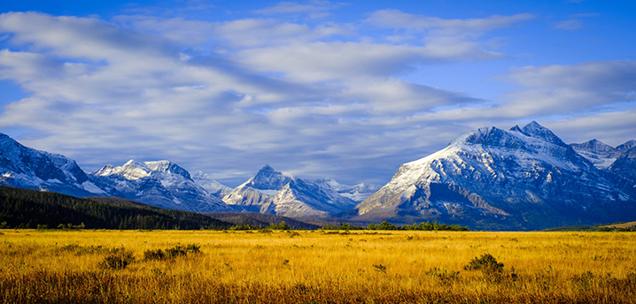 Glacier National Park Mountain view in Montana | States Best and Worst Auto Refinance Rates