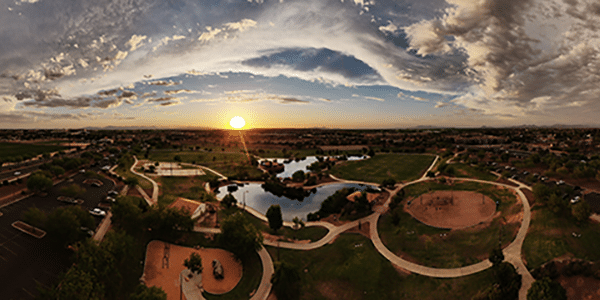 Sunset over Discovery Park in Gilbert, Arizona | Cities With the Best and Worst Interest Rates