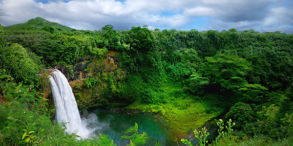 Waterfall in a Hawaii rainforest| States Best and Worst Auto Refinance Rates