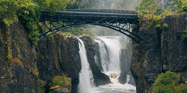 The Great Falls of the Passaic River in Paterson, New Jersey | States with the best and worst credit scores