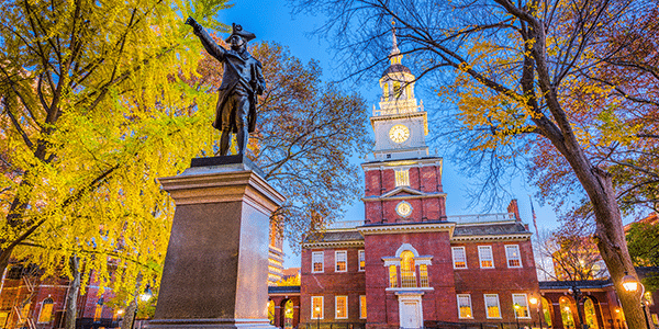 Independence Hall in Philadelphia, Pennsylvania | Cities With the Best and Worst Interest Rates