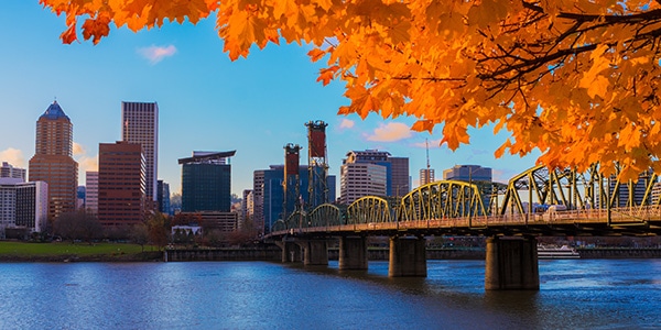 Downtown Portland, Oregon, seen from waterfront