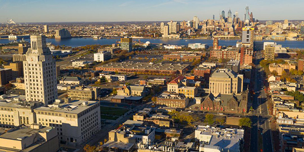 aerial view of Camden County, New Jersey