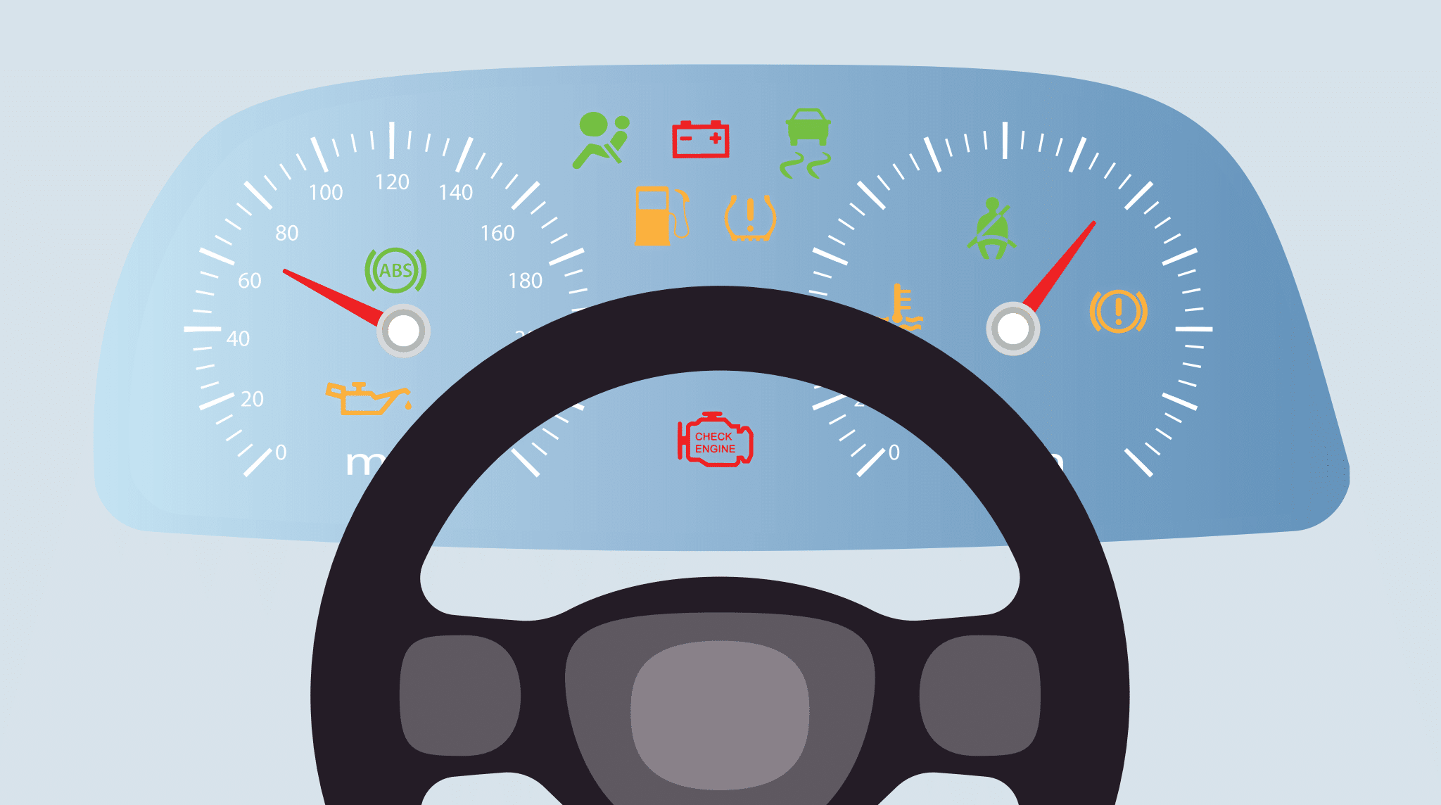 Common car dashboard warning lights explained