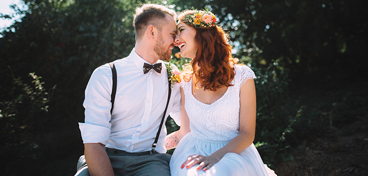 happy couple on their wedding day | how to talk finances before marriage