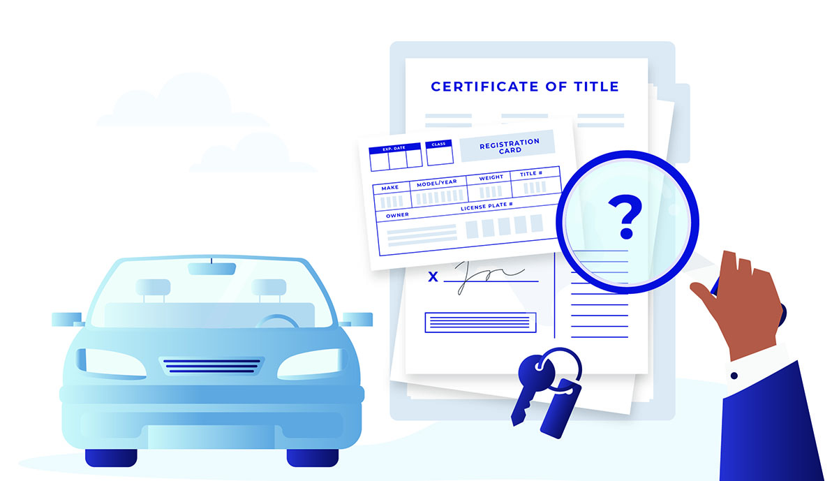 vehicle registration vs title featured illustration - RateGenius
