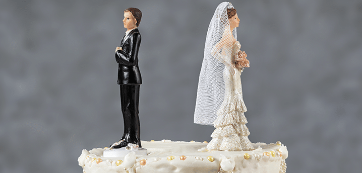 wedding cake topper - what happens to debt when you divorce